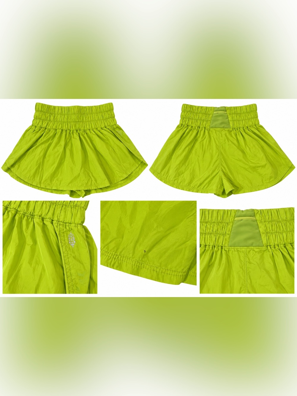 Free People Neon Lime Active Skort